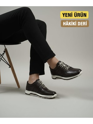 Romex Hakiki Deri Erkek Günlük Ayakkabı – Poli Spor Tabanlı, Bağcıklı Model