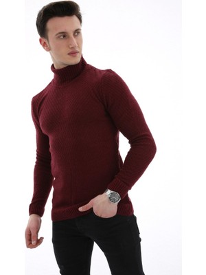 buğrahayalin Boğazlı Kalın Kışlık Erkek Günlük Triko Kazak