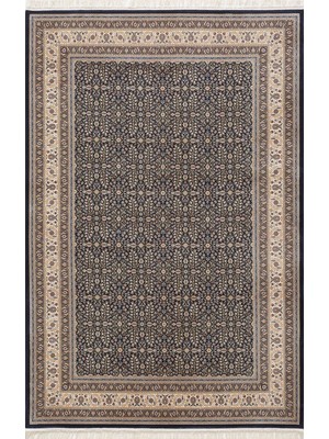 Halı Sepeti Artemis Halı Silk 05222B Ipek Halı Lacivert Yumuşak Dokulu Salon Koridor Mutfak Yatak Odası Halısı
