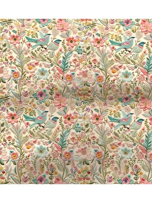 Podyum Baskı 3 Boyutlu Çiçek Desenli Dijital Baskılı Döşemelik Koltuk Kumaşı, Kırlent, Minder Kumaşı 100X140