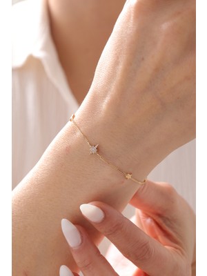 Yavuz Kuyumculuk 14 Ayar Altın Kuzey Yıldızı Bileklik