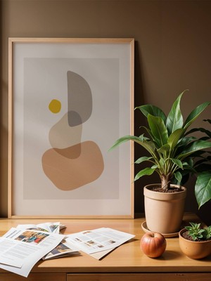 Fuart.Co Boho Üç Taş Bohem Serisi Duvar Posteri Dijital Baskı (Çerçevesiz) Hbfu