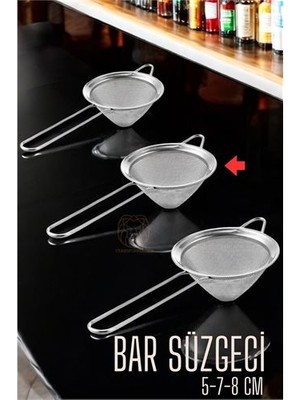 SHC4200 Turk Bar Süzgeci Bar Strainer 3 Boy Set 5 7 8 cm