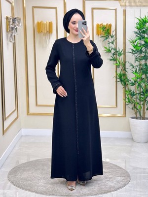 Taş Detaylı Ferace