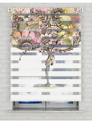 BRIGHTCOVER Dünya Kadınlar Günü Baskılı Zebra Perde - Gece Gündüz - Salon Perdesi, Mutfak Perdesi | Kokusuz Mürekkeple Basılmış  Zebra Perdeler ile Sende Tarzını Yansıt! | 1 Dakikada Pratik Montaj