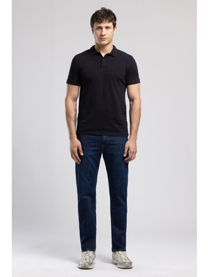 Lee Cooper Rico Yüksek Bel Düz Kesim Düz Paça Mavi Erkek Jean Pantolon