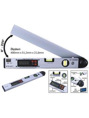 Toptan Bulurum Bts 12471 Dijital Açı Ölçerli Su Terazisi 40 cm