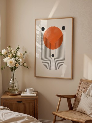 Fuart.Co Boho Modern Şafak Bohem Serisi Duvar Posteri Dijital Baskı (Çerçevesiz) Hbfu