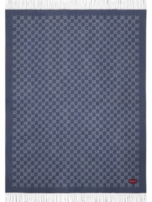 Gucci Italyan Tasarımı Gg Çift Taraflı Yün ve Kaşmir Battaniye