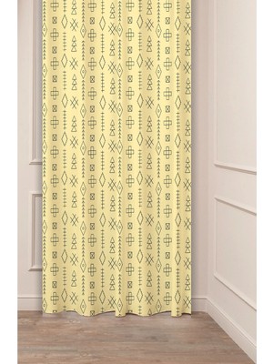 Greendecor Otantik, Anadolu, Etnik,bohem Desenli Özel Tasarım Dijital Baskılı (Tek Kanat) Modern Şık Fon Perde