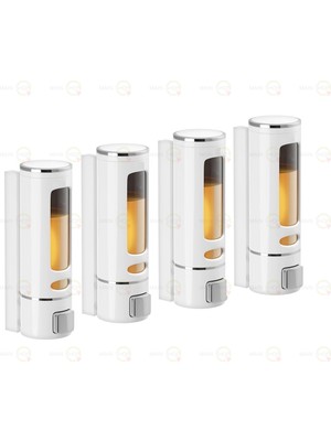 MAİN SHOP Duvara Monte Manuel Sabunluk El Sıvı Lavabo Sabunluk 400 ml x 4 = 1600 ml ( 4 Adet Sabunluk ) M-52