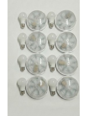 İNWATT Genel Glop Tavan Armatür 8 Adet + 8 Ampul Dekoratif Porselen Duylu 1.kalite Ekonomik Banyo-Wc-Balkon-Antre-Koridor