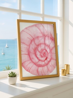 Fuart.Co Pembe Sarmalın Sırrı Dijital Baskı Poster (Çerçevesiz)Sea World Poster Serisi Sefu