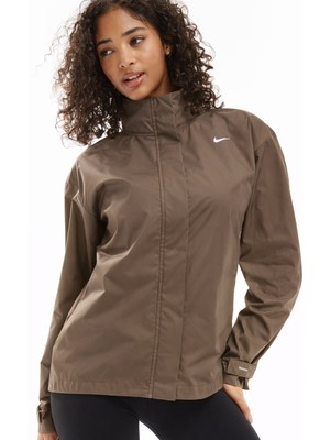 Nike Fast Repel Dri Fit Running Loose Fit Jacket Kadın Bol Kesim Dokuma Spor Ceket Sütlü Kahve