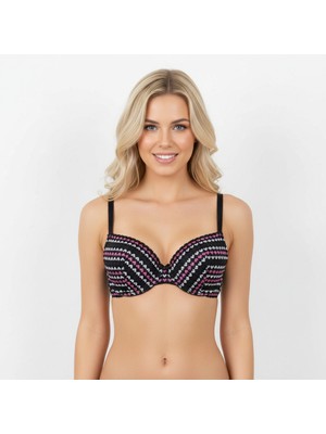Bonbon Kadın Destekli Balenli Kalp Desenli Sütyen BB2160