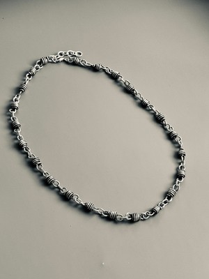 CAPO By Aytaç Yamaç Halat Düğüm Erkek Kolye Denizci Tarzı Eskitme Gümüş Kaplama