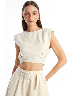 Lc Waikiki Yeni Sezon Kadın Bisiklet Yaka Düz Crop