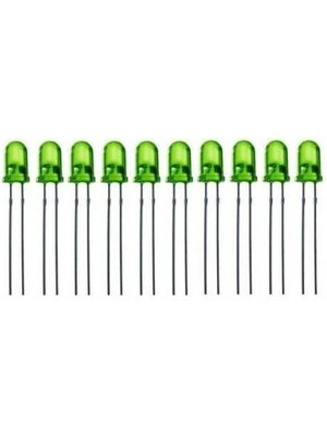 Voltaj 5mm Yeşil Led Paketi - 10 Adet