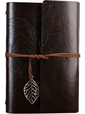 Homevia  Büyük Yaprak Desenli Deri Defter