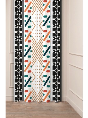 Greendecor Otantik, Anadolu, Etnik Desenli Özel Tasarım Dijital Baskılı (Tek Kanat) Modern Şık Fon Perde