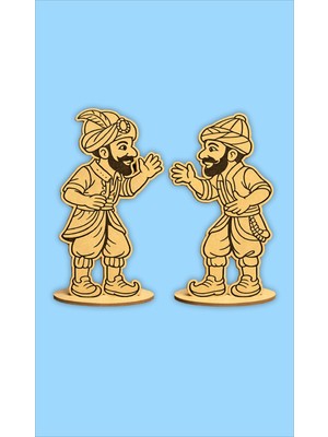 Hacivat & Karagöz Ahşap Etkinlik Boyama Standlı