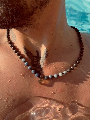 CAPO By Aytaç Yamaç Doğal Taş Minimalist Dikdörtgen Erkek Kolye