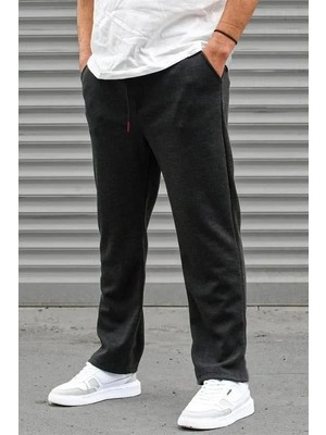 Rawea Fashion Erkek Üç Iplik Basic Eşofman Boru Paça Ipli Pantolon - Antrasit