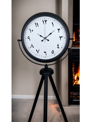 SHC4200 Siyah Arap Rakamlı Sıradışı Tasarım Tripod Ayaklı Saat