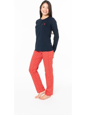 U.s. Polo Assn. 20146 Kadın Lacivert Pijama Takım