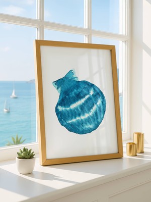 Fuart.Co Okyanusun Rengi Dijital Baskı Poster (Çerçevesiz)Sea World Poster Serisi Sefu