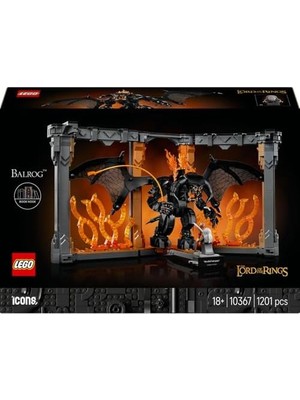 Storemax Yüzüklerin Efendisi: Balrog Kitaplık Dekoru 10367 - Yüzüklerin Efendisi Hayranı Yetişkinler Için Koleksiyonluk Dekoratif Model Yapım Seti, Doğum Günü Hediyesi (1201 Parça)
