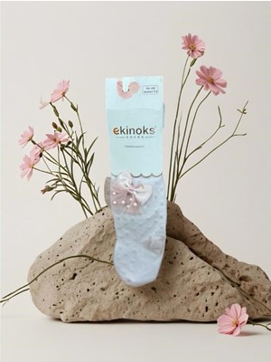 Ekinoks Inci Kurdeleli Dikişsiz Koton Kız Çocuk Külotlu Çorap - RYZEÇ016 - Gül Kurusu - 3 - 4 Yaş Gül Kurusu