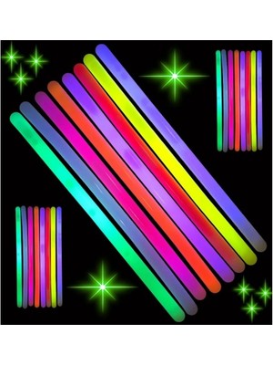 Homevia Karanlıkta Parlayan Fosforlu Glow Kalın Çubuk 30 cm