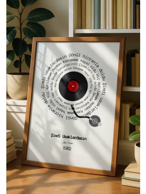 Fuart.Co Zeki Müren Şimdi Uzaklardasın Şarkı Sözleri Dijital Baskı Poster (Çerçevesiz) Tsfu