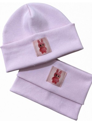 Mustran 5-10 Yaş Çocuk Pamuklu Bere Boyunluk Seti - Yumuşak Esnek Kumaş (2'li Takım)