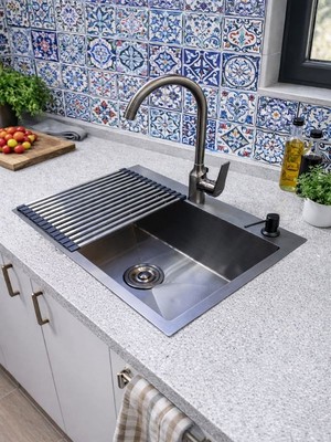 Almaya Krom Tezgah Üstü Siyah Eviye 304- 60*45