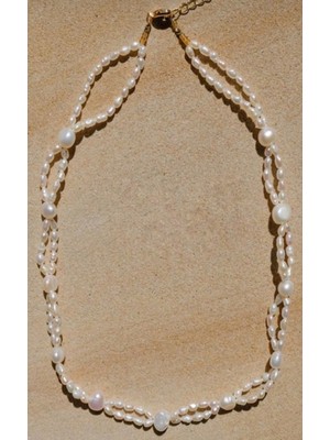 CAPO By Aytaç Yamaç Çift Sıralı Barok Incili Gerçek Arpa Inci Kolye