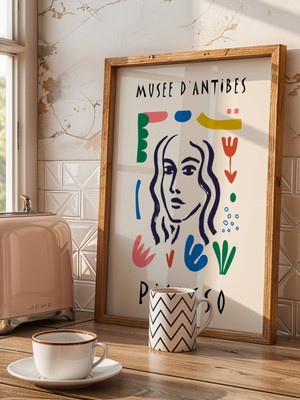 Fuart.Co Picasso Renkli Portre Picasso Sanatı Poster Dijital Baskı Poster (Çerçevesiz) Psfu