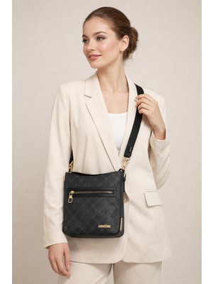 Armine Kadın Noktalı El ve Omuz Çanta 423 Siyah