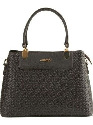 Armine 206 Kadın El & Omuz Örgü Desen  Çanta Kahverengi