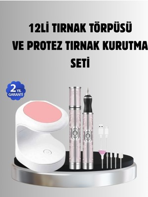 Toptan Bulurum Tırnak Matkabı ve LED Oje Kurutucu 2’li Profesyonel Bakım Seti