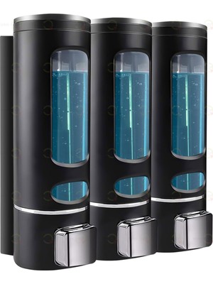 MAİN SHOP Banyo Mutfak Lavabo Sabunluk Manuel Şampuan Sıvı Tutucu 400 ml x 3 = 1200 Ml( 3 Adet Sabunluk ) M-52