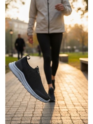Enoch Erkek Spor ve Yürüyüş Ayakkabısı Tam Ortopedik Tabanlı Bağcıksız Slip-On Pratik Model