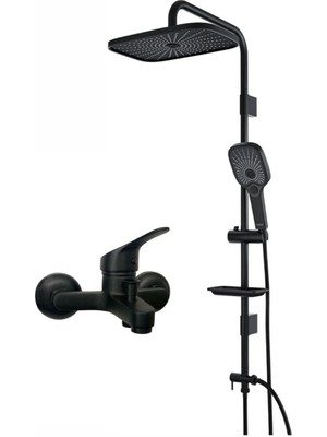 Armour Armatür Siyah Banyo Batarya Seti