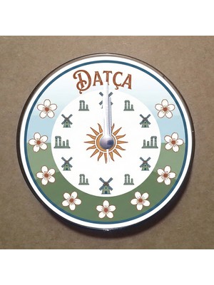 Bsb Datça Temalı Magnet Saat Buzdolabı Süsü Duvar Saati 10,5cm MS2018