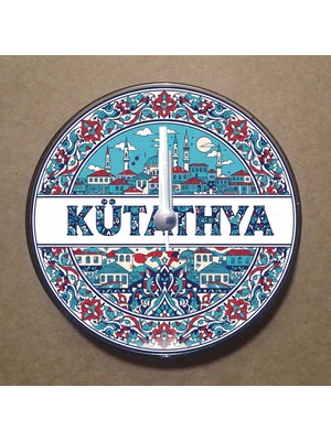 Bsb Kütahya Temalı Magnet Saat Buzdolabı Süsü Duvar Saati 10,5cm MS1049