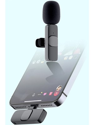 Gampus Profesyonel Canlı Yayın Mikrofonu Type-C Mikrofon Yaka Telefon Mikrofonu Yayın Çekim Mikrofonu