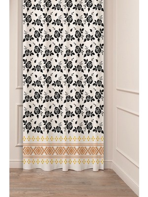 Greendecor Otantik, Anadolu, Etnik Desenli Özel Tasarım Dijital Baskılı (Tek Kanat) Modern Şık Fon Perde