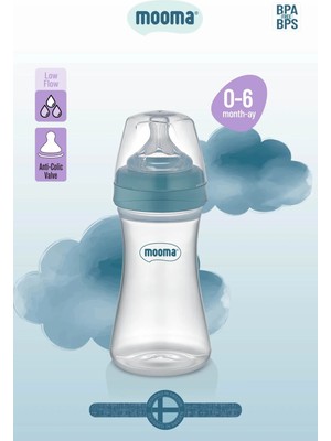 Marsilyan Biberon Anti Kolik Biberon 250 ml Kapaklı Biberon 0 - 6 Ay (Yavaş Akış) (72)