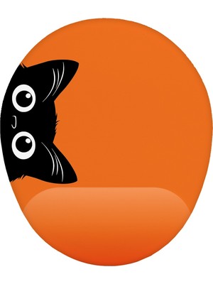 Hamiki Sevimli Renkli Kedi Bilek Destekli Mouse Pad Ergonomik Kaymaz Taban Mousepad Fare Altlığı